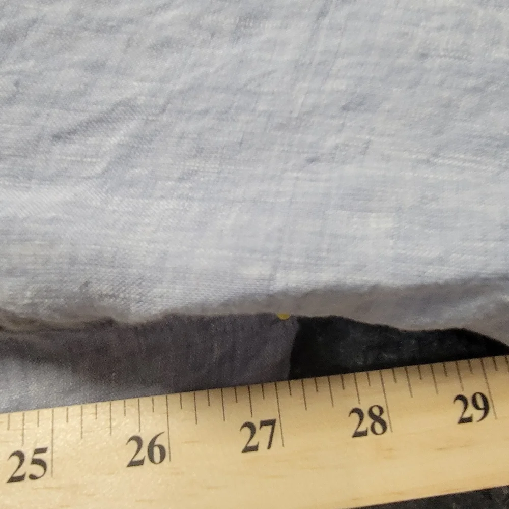 Rochester Men's Two-Tone Light Blue &‎ Green Short Sleeve Linen Shirt  Size XL